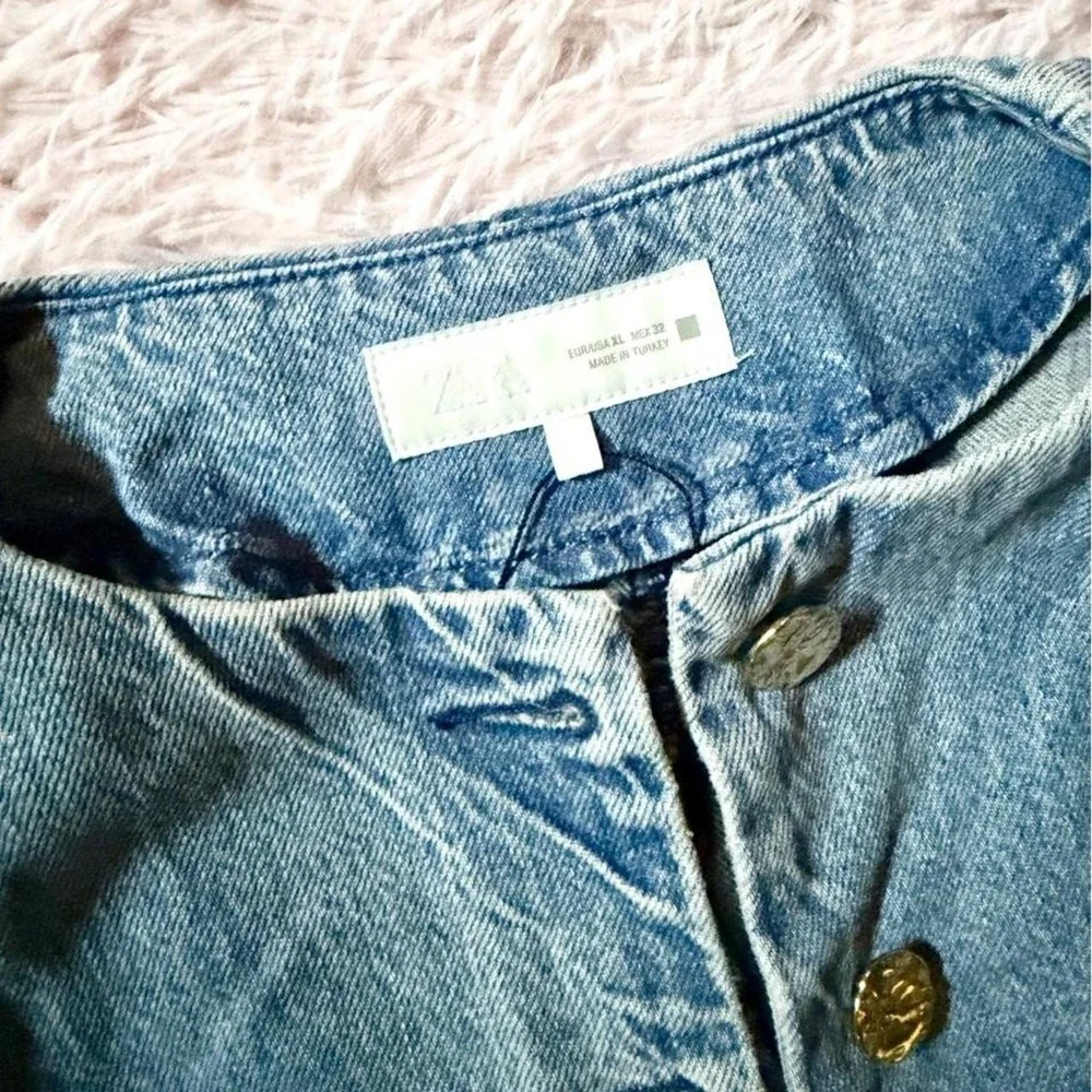 Zara Medium Wash Vintage Grunge 90s Vest Womens XL Edgy Nostalgic Skater Gritty